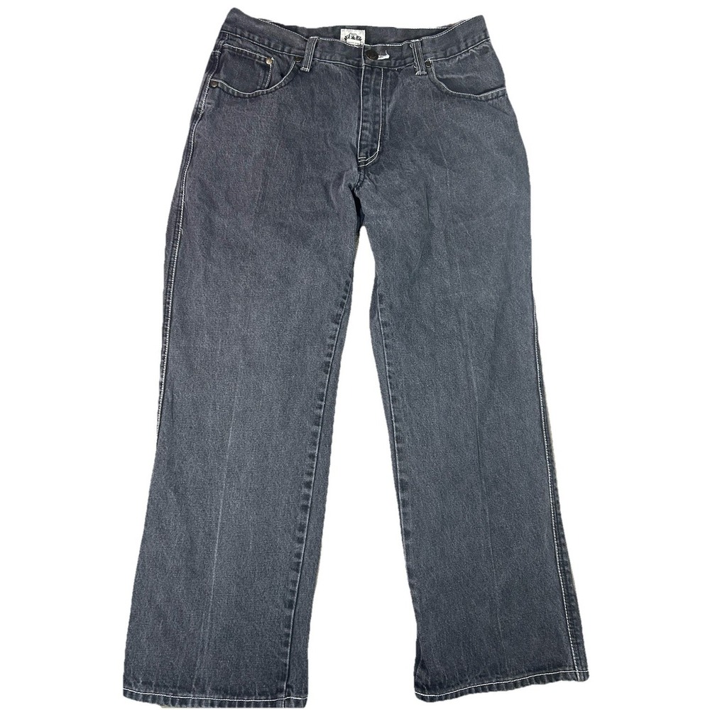 PJ Mark Jeans Mens‎ 36x32 Black Gray Baggy Wide Leg Y2K Streetwear